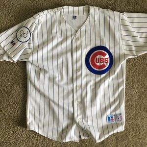 Chicago Cubs Russell Athletic Jersey, patches, Vtg